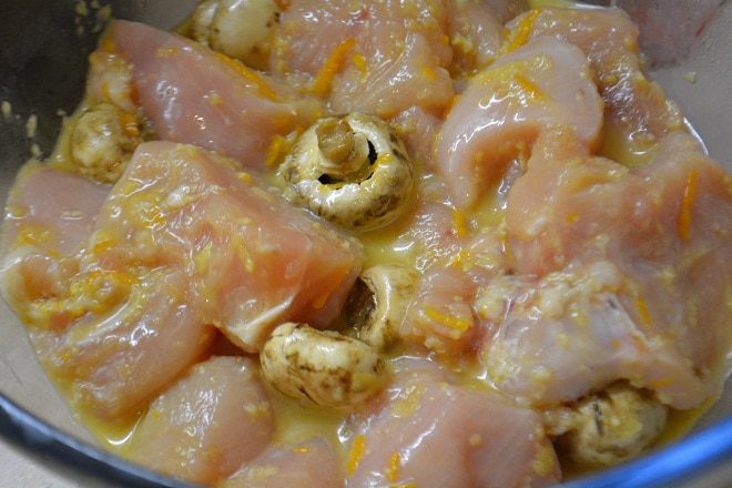 Куриные шашлычки в имбирно-цитрусовом маринаде