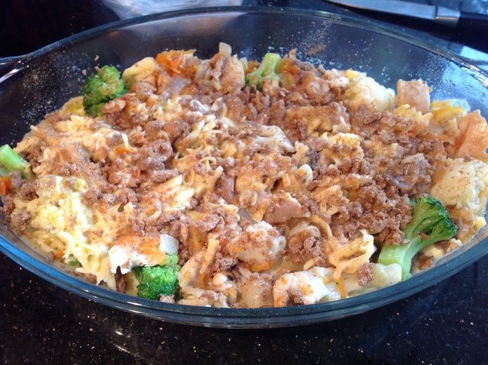 Гратен с курицей