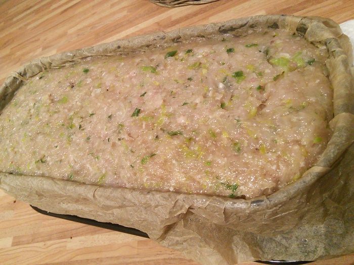 Гречневая каша с шампиньонами в мясном хлебце 