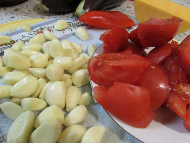 Закуска с баклажанами и тыквой