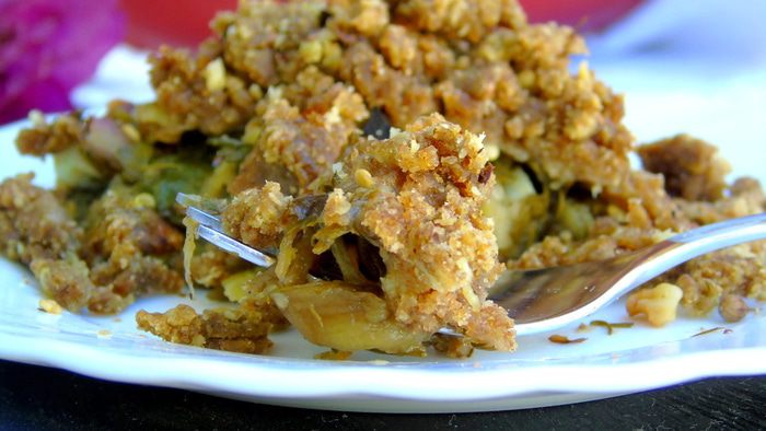 Баклажановый крамбл (ржаной)