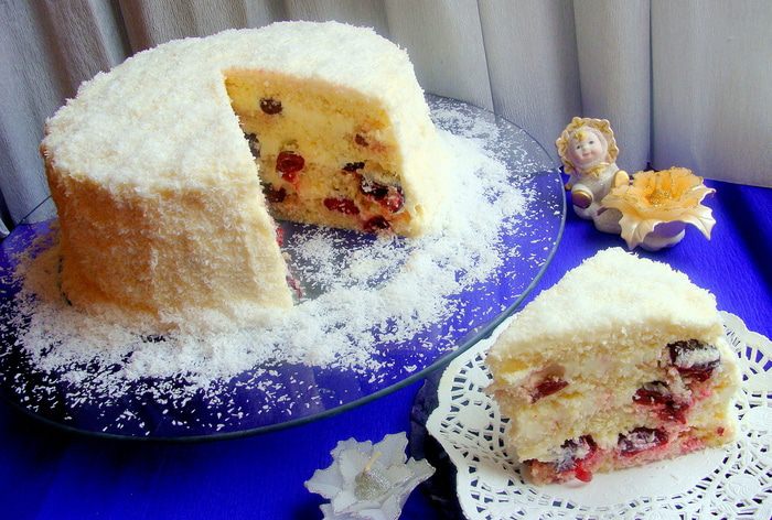 Торт &amp;quot;Вишенка в снегу&amp;quot; для Натальи Дерий