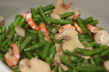 Фрикассе из креветок в мультиварке