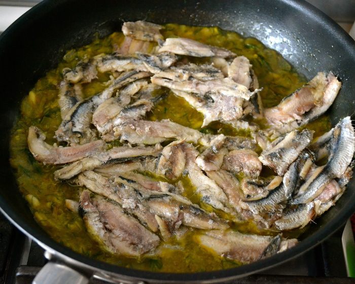 Паста с сардинами (pasta con le sarde)