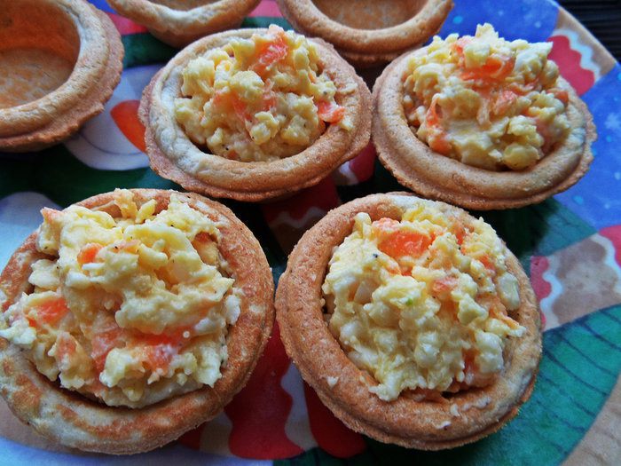 Мини тарталетки с разными начинками