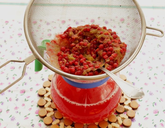 Компот из ревеня и красной смородины