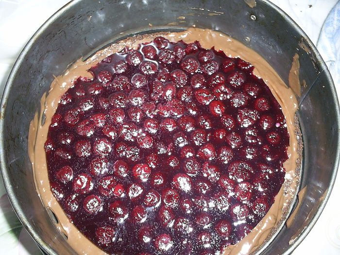 Торт &amp;quot;Крем-брюле с вишневой прослойкой в шоколаде&amp;quot; 