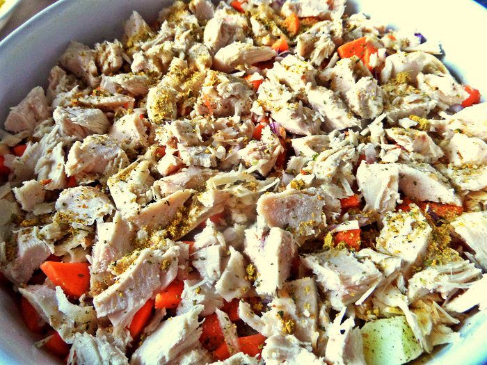 Картофельная запеканка с курицей