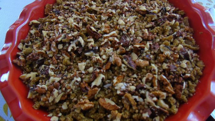 Баклажановый крамбл (ржаной)