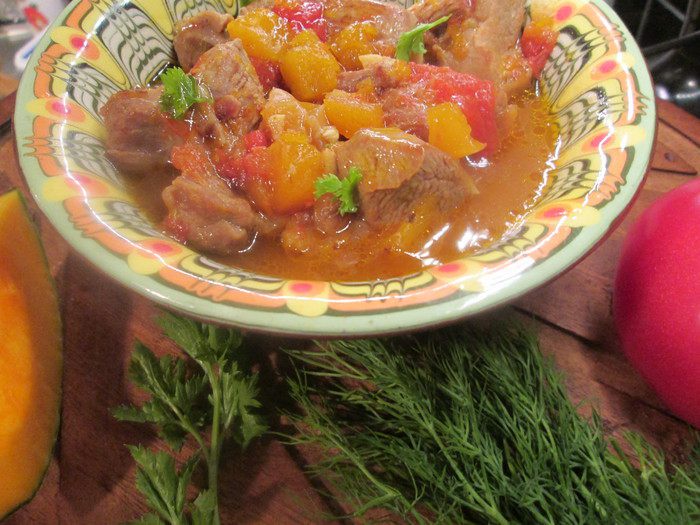 Тыквенное карри с индейкой