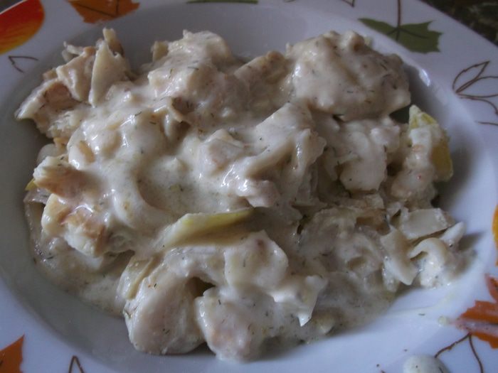 Рыбка в соусе из плавленых сырков