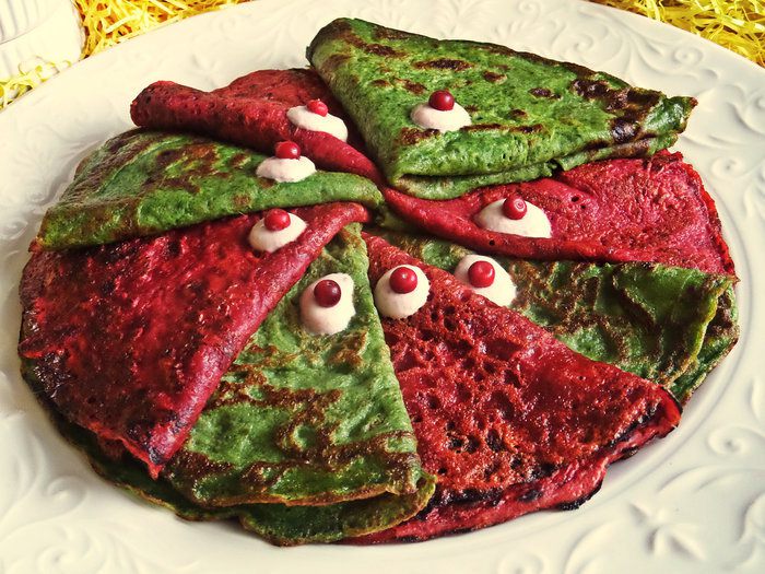 Овощные цветные блины