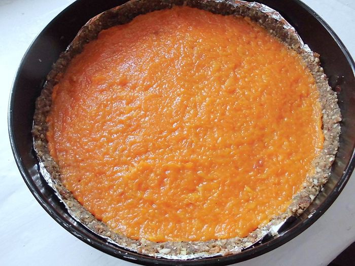 Тыквенный пирог с облепихой для Снежинки Татьяны