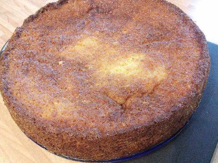 Миндальный пирог с яблочно-лимонным курдом 