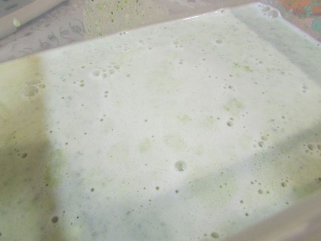 Мятное мороженое с кусочками шоколада