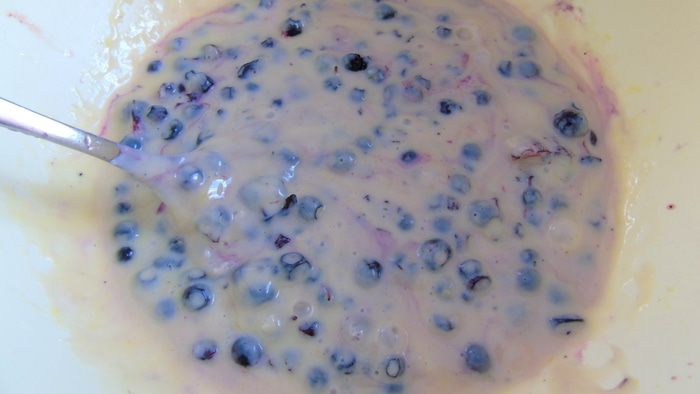 Барс с черникой и лимонным кремом