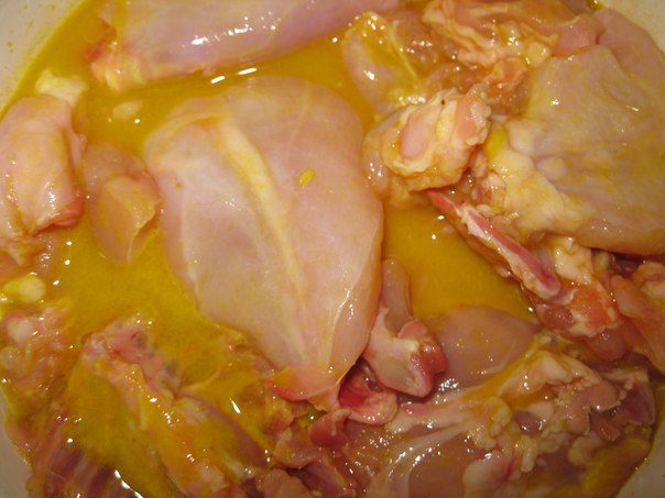 Кролик в апельсиновом маринаде с оливками