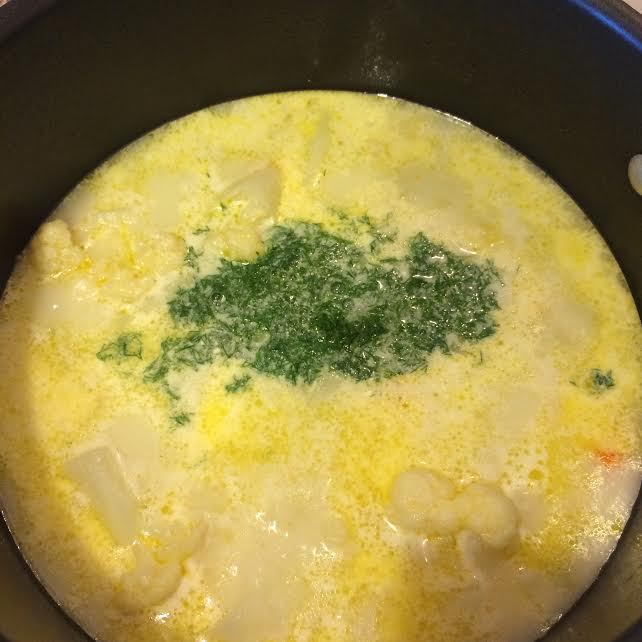 Легкий суп из цветной капусты