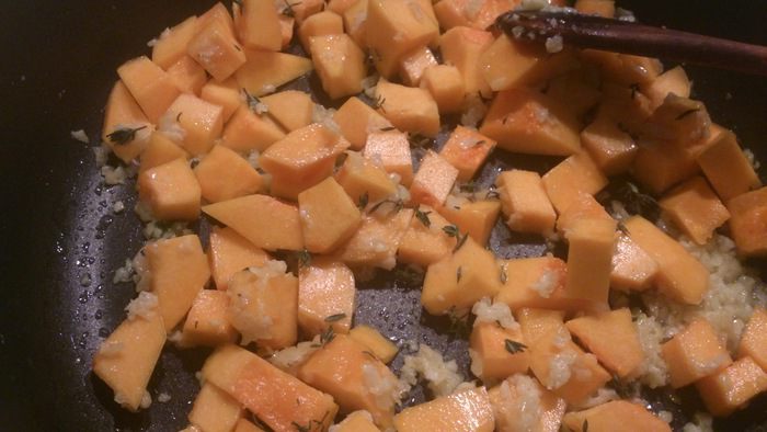 Спагетти с тыквенным соусом