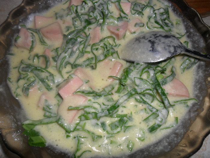 Куриный рулет с омлетом и шпинатом