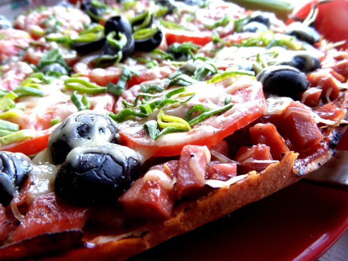 Пицца, приготовленная без духовки