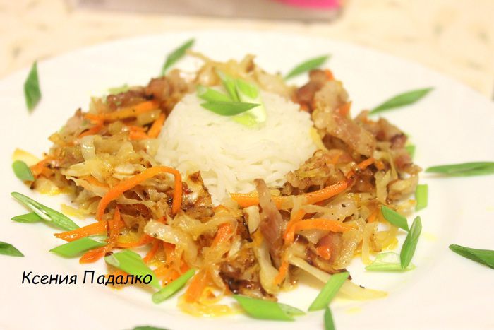 Рис с солянкой из капусты