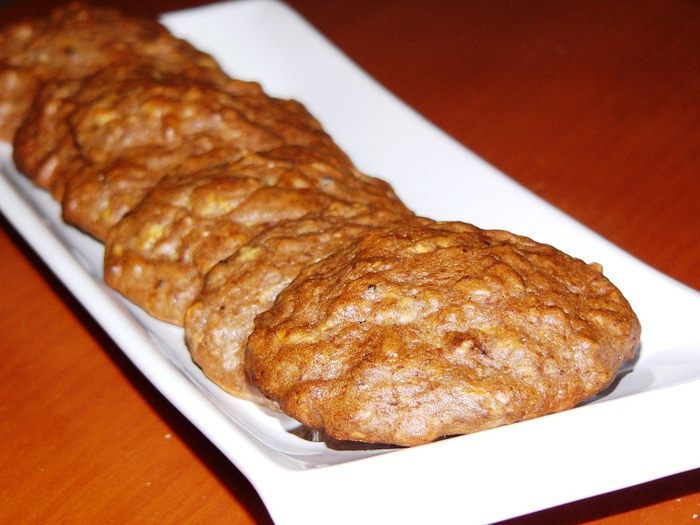 Мягкое банановое печенье с семечками