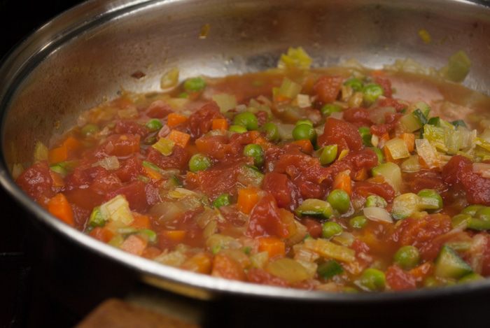 Фузилли с овощным соусом