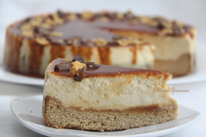 Чизкейк с соленой карамелью