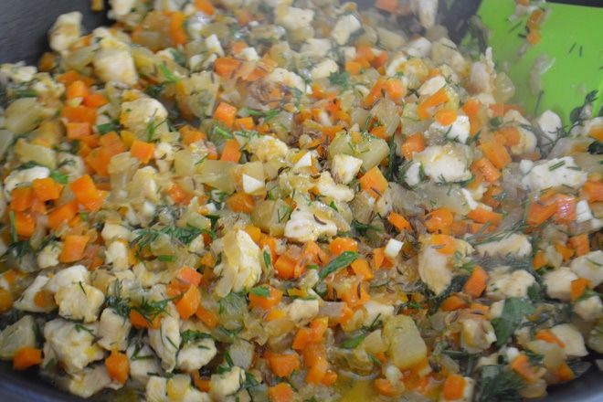 Булгур с овощами и куриной грудкой