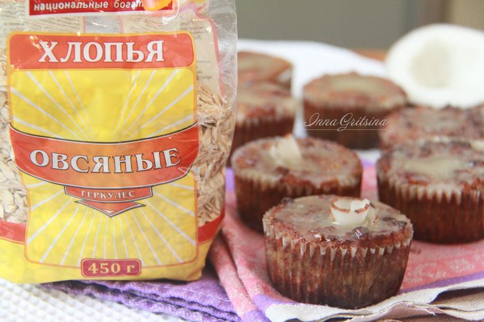 Постные овсяные маффины «Экзотика»