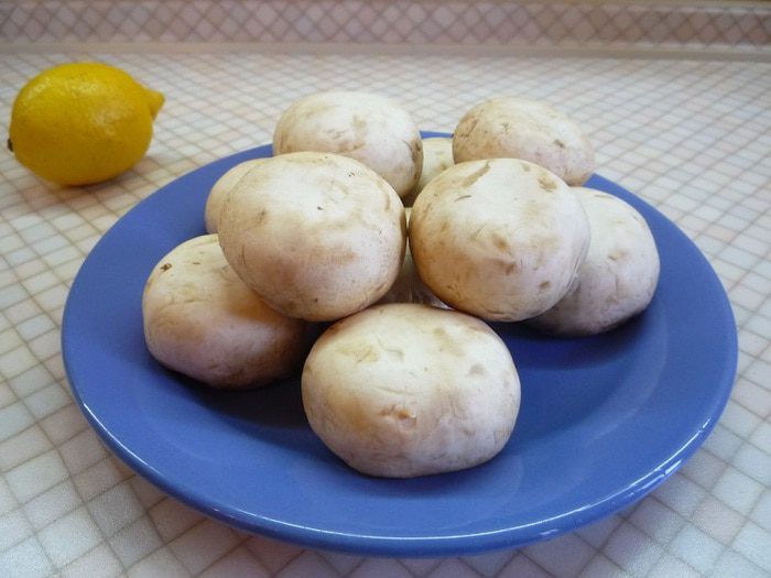 Ароматные шампиньоны с моцареллой и помидорами на гриле