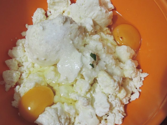 Открытый пирог с творогом и зеленью &amp;quot;Витаминный&amp;quot;