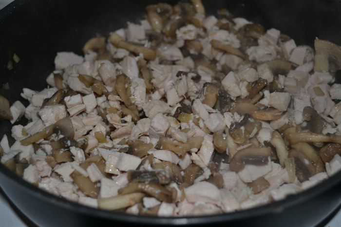Пирог с курицей и грибами