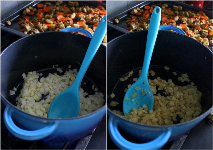 Овощное рагу с нутом и моцареллой