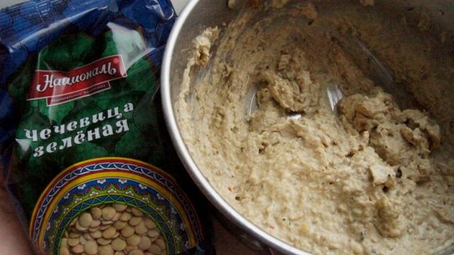 Овощной мильфей с чечевично-мятным кремом