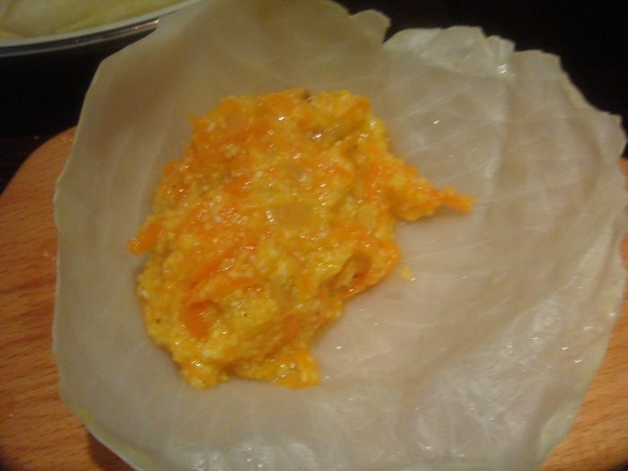 Постные голубцы с кукурузной крупой