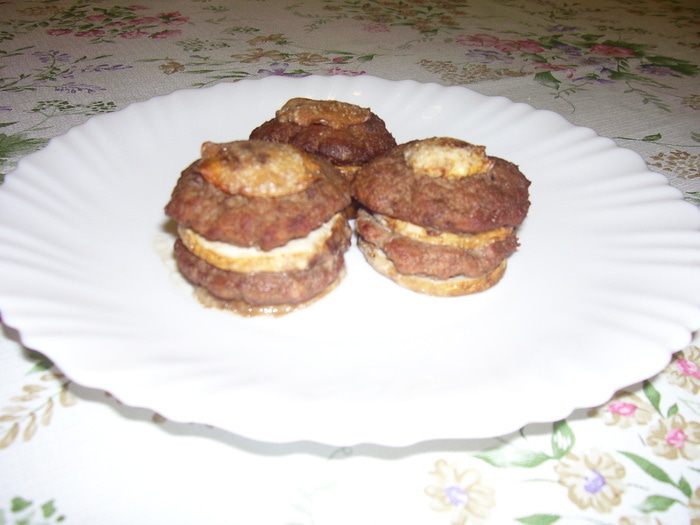 Запеченные ленивые голубцы с шампиньонами