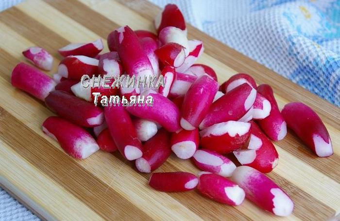 Редис маринованный с зеленым луком