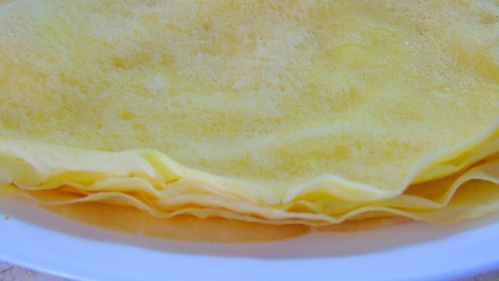 Лимонные блины с кокосово-лимонным кремом