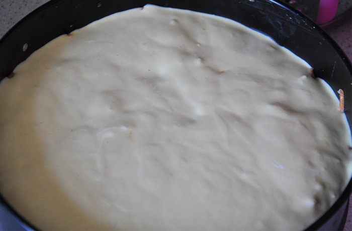 Заливной пирог с рикоттой и сайрой