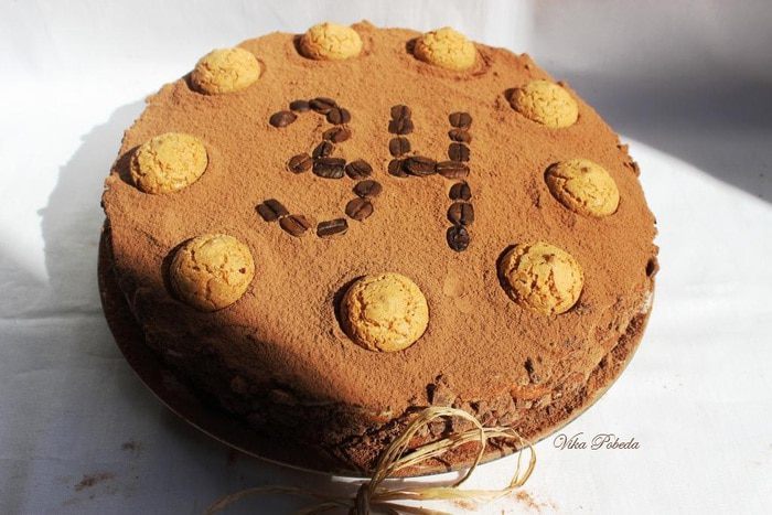 Торт &amp;quot;Амаретти&amp;quot; с заварным сметанным кремом