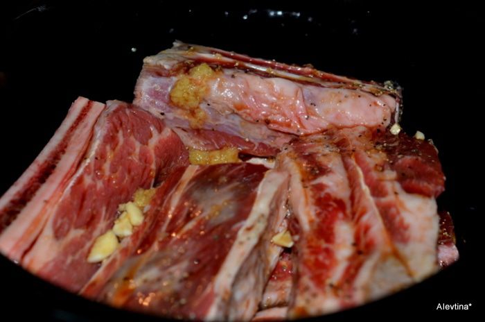 Говяжьи ребра с имбирным соусом