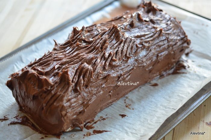 Сладкое полено с грибочками