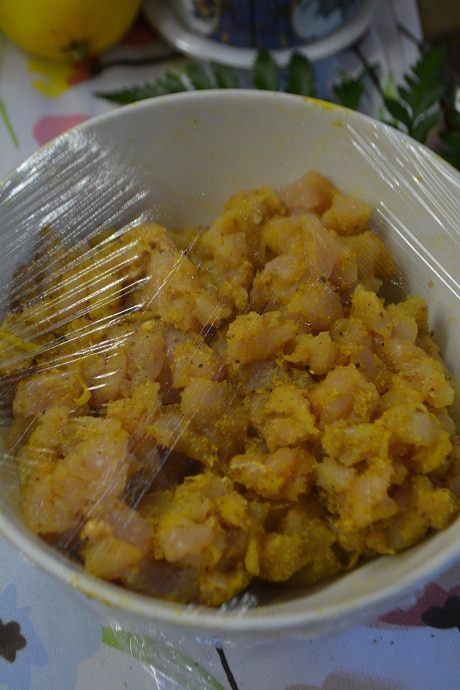 Шашлыки из рубленного мяса с овощами