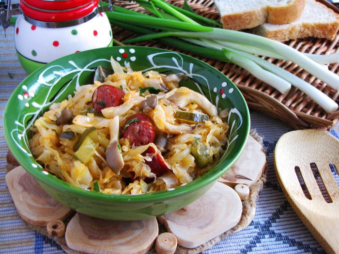 Капустная солянка с вешенками