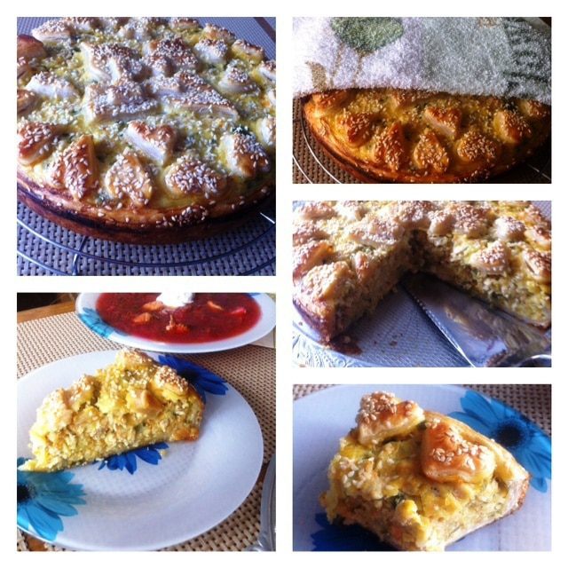 Пирог с куриной грудкой