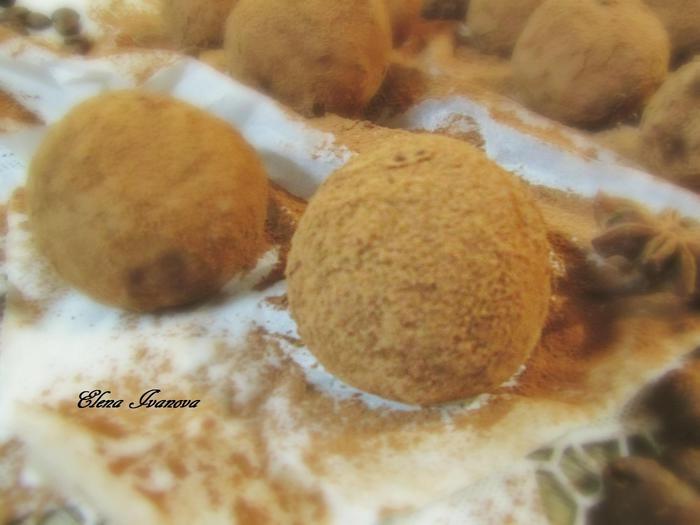 Трюфель с авокадо и арахисовой пастой