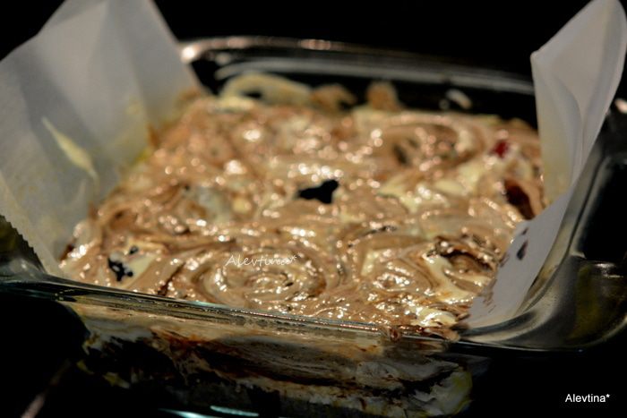 Ягодный брауни чизкейк