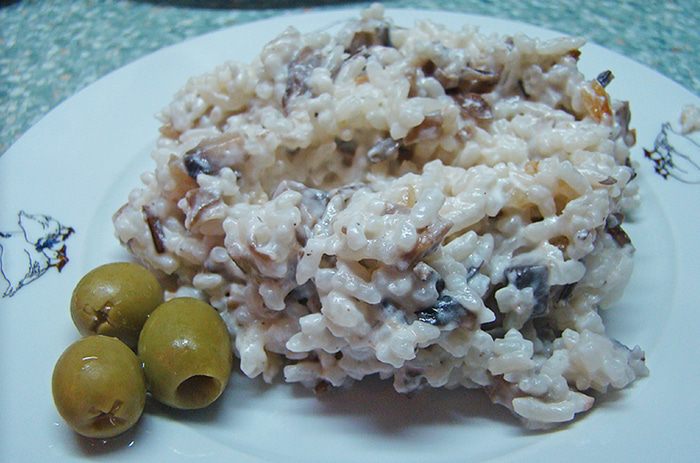 Дикий рис с маскарпоне. 